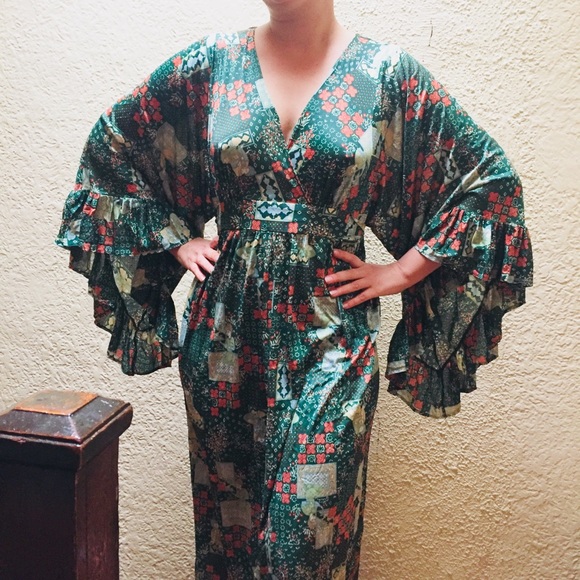 vintage 70s maxi dress